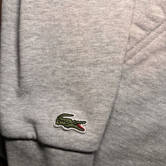 Lacoste Men’s Gray Pullover Hoodie Medium - Picture 3 of 5